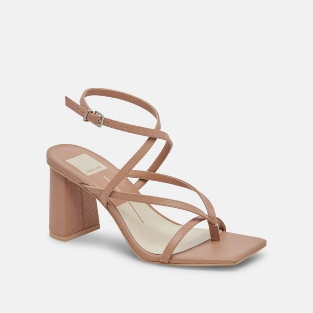 Dolce Vita Nude Block Heels Strappy Heel